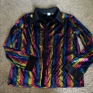 Disco party shirt men’s Lge NEW